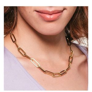 Victoria Emerson 14K gold plated chain link necklace